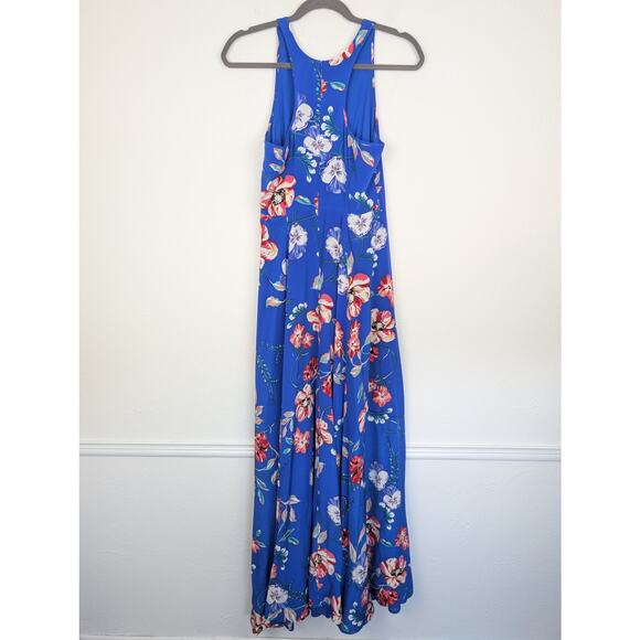Yumi Kim Maxi Dress Sweet Escape Dream Silk Floral Boho Halter Boho Blue Size S - Picture 9 of 15